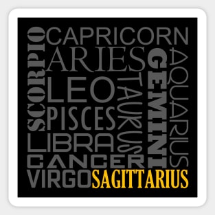 Sagittarius Zodiac Montage Sticker